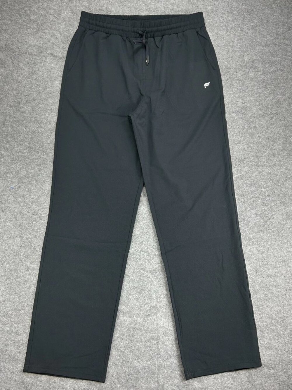 NWT Fabletics The Cabana Pants Mens L Tall Black Drawstring Straight Leg Stretch